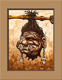 "Shrunken Head Ed"  art print by Trey Surtees