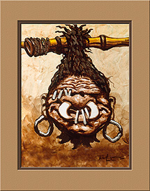 "Shrunken Head Ted"  art print by Trey Surtees